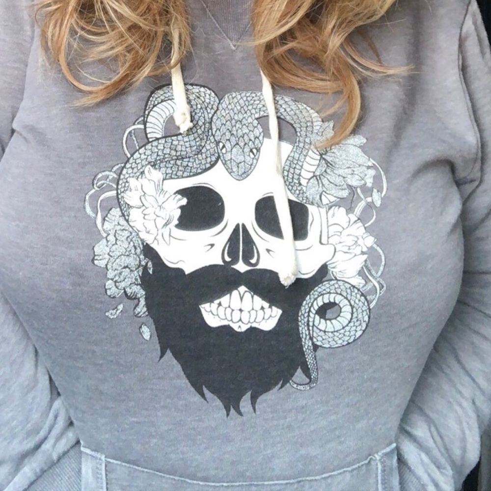 Bearded Skull Hoodie-The Atomic Blonde